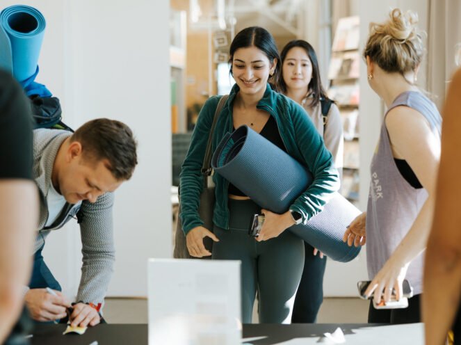 On October 10, Swissnex in San Francisco invited tech enthusiasts to unwind from SF Tech Week with a Robot-Puppy Yoga session